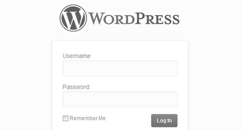 Login do Wordpress com a sua logo